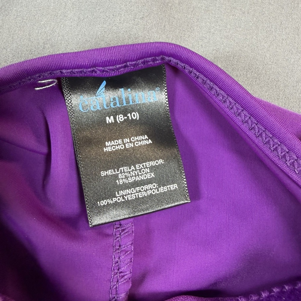 Catalina Women's One Piece Swimsuit Purple/Wine Size Medium New With Liner - Picture 3 of 6